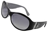 Coach Sunglasses, Judi S457, Black Frame/ Fade Grey Lenses/ Crystal Butterfly Detail