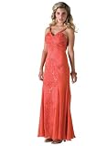 Formal Evening Gown. Silk Beaded Tank Dress for Prom, Party, Wedding by Sean Collection (50107)