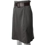 Adi Designs Juniors Belted Stripe Slim Skirt