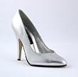 Seduce 5 Inch Womens Sexy High Heel Silver Pump Shoe