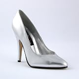 Seduce 5 Inch Womens Sexy High Heel Silver Pump Shoe