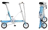 CarryMe USA SD-B Sky Blue Bike Single Speed Portable Folding Pedal Bicycle
