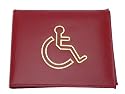 Genuine Soft Red Disabled Badge Holder Cover - D