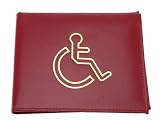 Genuine Soft Red Disabled Badge Holder Cover - D