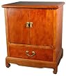 Unique Asian Furniture & D&eacute;cor - 24" Fine Chinese Lacquer End Table Nightstand Cabinet - 4 Colors