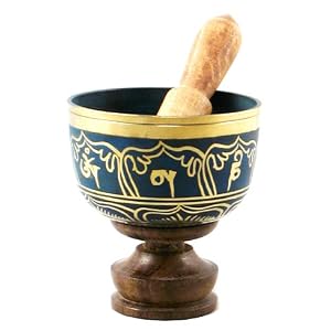 Tibetan Singing Bowl- Blue 5 Inch Meditation Bowl