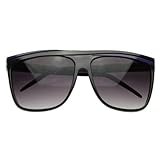 Large Retro 80s Neon Flat Top Wayfarer Sunglasses