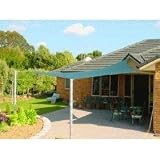 Coolaroo Square Shade Sail 11 Feet 10 Inches with Hardware Kit, Brunswick Green