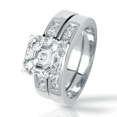 Asscher Cut/Shape Classic Princess Cut Diamond Ring, VS Clarity (1.06 Carat t.w.)