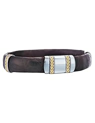 J.Goodman Sterling Silver/18k Gold Braid Bracelet