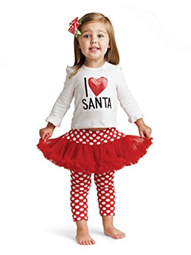 Bebone Baby Girls I love Santa Cotton Outfits