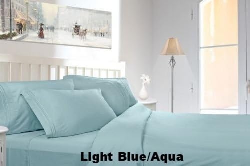 Split King 5PC Custom Sheet Set LT BLUE