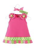 Mud Pie Little Sprout Ribbon Tab Dress 0-6M