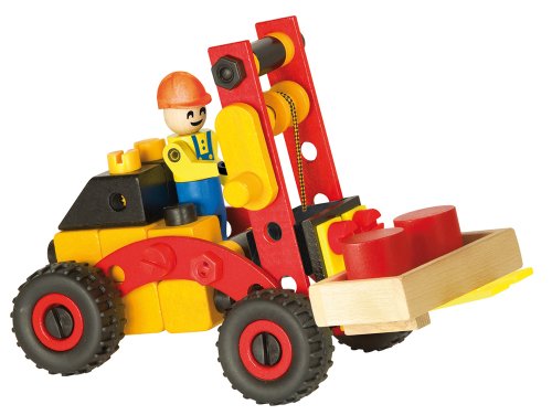 HEROS 100037132 - Holz Constructor Gabelstapler, 97-teilig Preisvergleich