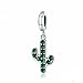 Green Cactus Charm 925 Sterling Silver Botany Charm Beads for Fashion Charms Bracelet & Necklace