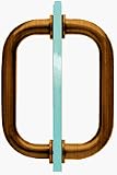 CRL 6 Antique Brass Tubular Back-to-Back 3/4 Diameter Shower Door Pull Handles