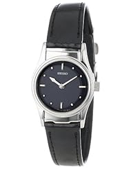 Seiko Womens SWL001 Braille Black Leather Strap Watch