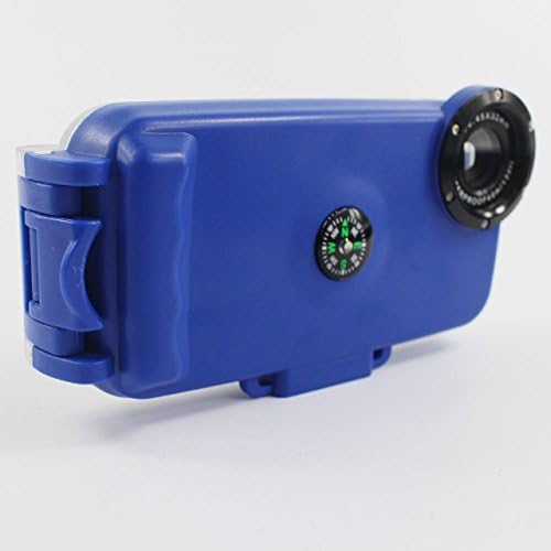 Toshare 40m/130ft Ipex 80 Waterproof Housing Protective Cover Submersible Underwater Diving Housing Case with Compass for Iphone 6 4.7" (Blue)