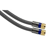 GE 87653 Quad Shielded G6 12-Feet Coaxial Cable, Gray