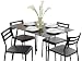 LumiSource Harmony 5-piece Dining Set, Black