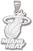Miami Heat Solid Sterling Silver Logo 1'' Pendant