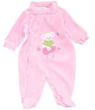 Girandola Ruffles Pink Velour Sleepsuit, Sleepsuits and Playsuits, Baby girl