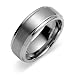 Flat edge Brush finish 8mm Comfort Fit Mens Tungsten Carbide Wedding Band Ring Size 10