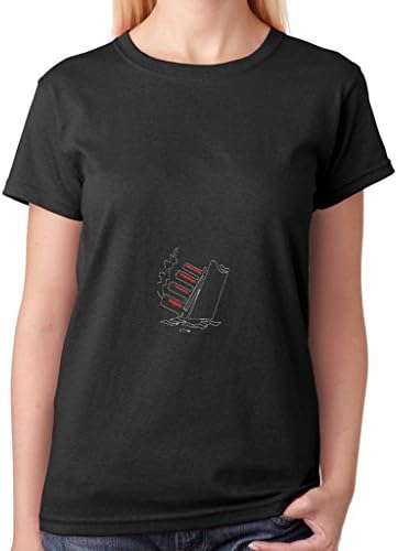 Swissy Womens Shirts Deckchairs Cute T Shirts Black XX-Large
