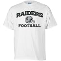 Reebok Oakland Raiders White Short Sleeve Stacked Helmet T-Shirt