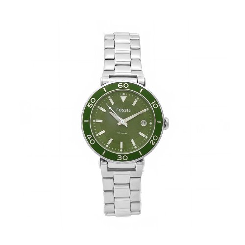 Fossil Women's AM4281 Core Quartz Stainless Steel Green Dial Watch