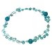 Jewelry : Turquoise Blue Shell Collar Necklace with Crochet Beads