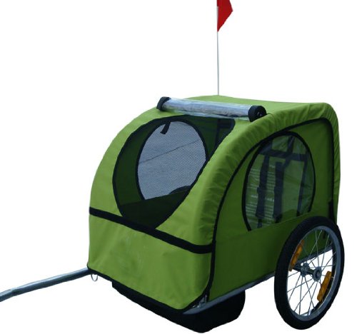 Aosom Double Child Bicycle Bike Trailer - Green
