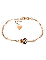 14k Rose Gold Garnet and Citrine Butterfly Bracelet