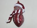 NEBRASKA CORNHUSKERS 2.75" Striped Snowman with Scarf Touchdown Football CHRISTMAS ORNAMENT