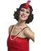 Curly Flapper Wig w/Headband - Black Ad