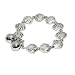 8-Inch Silver Marcasite Shell & Small Bell Link Bracelet Chain Jewellery