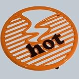 Untersetzer aus Metall Farbe orange für extra heisse Gegenstände z.B Töpfe,Pfannen u.s.w.