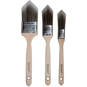 Styletto 00046 Precision Brushes For Trimming and Edging, Set of 3 by Styletto