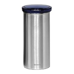 Brabantia Edelstahl Vorratsdose 362125 mit Lift blau für Tee- und Kaffeepads