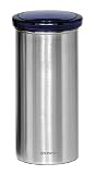 Brabantia Edelstahl Vorratsdose 362125 mit Lift blau für Tee- und Kaffeepads