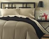 DOWN COMFORTER TWO-TONE COLOR, Full / Queen 86x86, Black / Grey