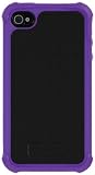 Ballistic SA0582-M665 Soft Gel Case for iPhone 4 & 4S - 1 Pack - Carrying Case - Retail Packaging - Purple Silicone/Black TPU/PURPLE PC