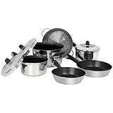Revere Convenience 8-Piece Stainless-Steel Cookware Set, Plus Bonus Steamer Insert