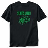 T-Shirt Black  All Soccer St. Kitts & Nevis  Country