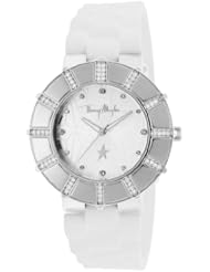Womens Silver-Tone Case Silver-Tone Star Print Desgined Dial