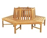 Review Jati  / Grade A Teak Tree Seat Hexagonal