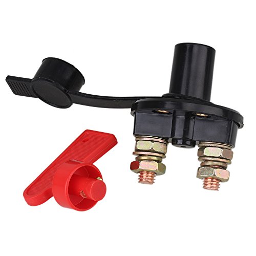 BQLZR 60 Volt 400 Amp Battery Disconnect Cut Off Kill Switch With Removable Key 4 Hole 10mm Thead Dia