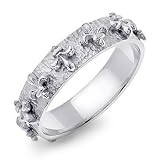 Fleur De Lis 14K White Gold Mens Celtic Wedding Band Ring 5mm, 7 41G2MUuK8VL. SL160 Fleur De Lis 14K White Gold Mens Celtic Wedding Band Ring 5mm, 7