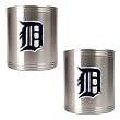 Detroit Tigers 2pc Stainless Steel Can Holder Set- Primary Logo MLB Baseball