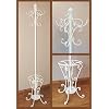 Metal coat hat & umbrella stand antique white ivory wrought iron effect shabby chic